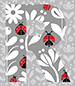 Ladybug type letter R
