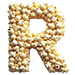Popcorn type letter R