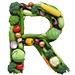 Veg type letter R