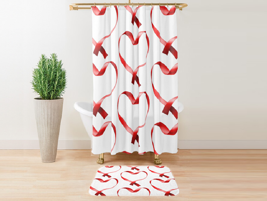 Ribbon bath decor