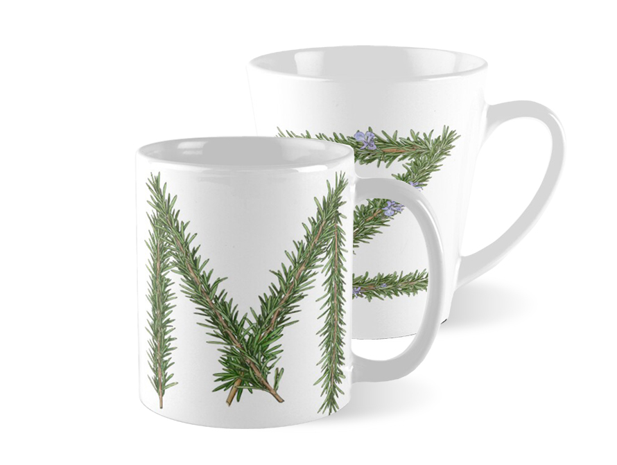 Rosemary letter mugs