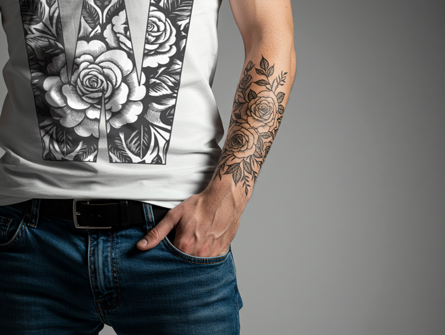 Roses letter t-shirt