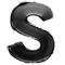 Black Paint type letter S