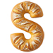 Letter S in Bread type design