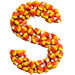 Candy Corn letter S