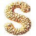 Popcorn type letter S