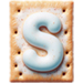 Letter S in Pastry type design