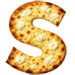 White Pizza type letter S