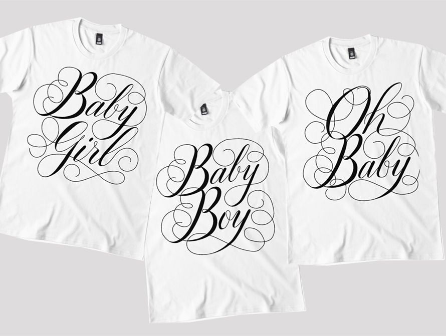Script words T-shirts