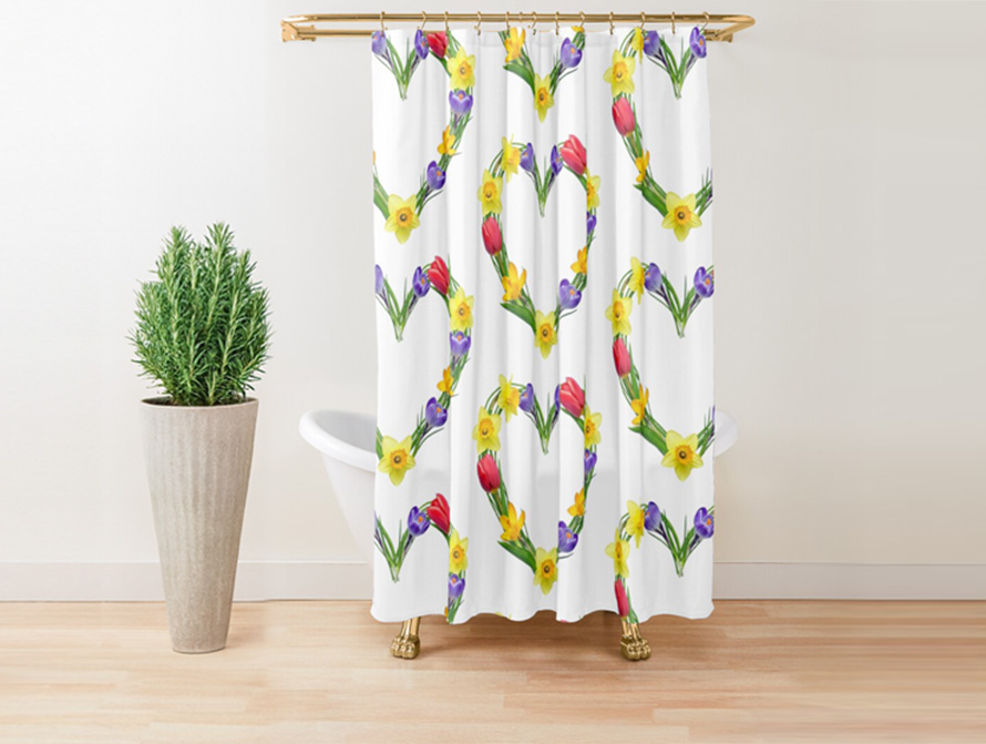 Spring Flowers bath Decor