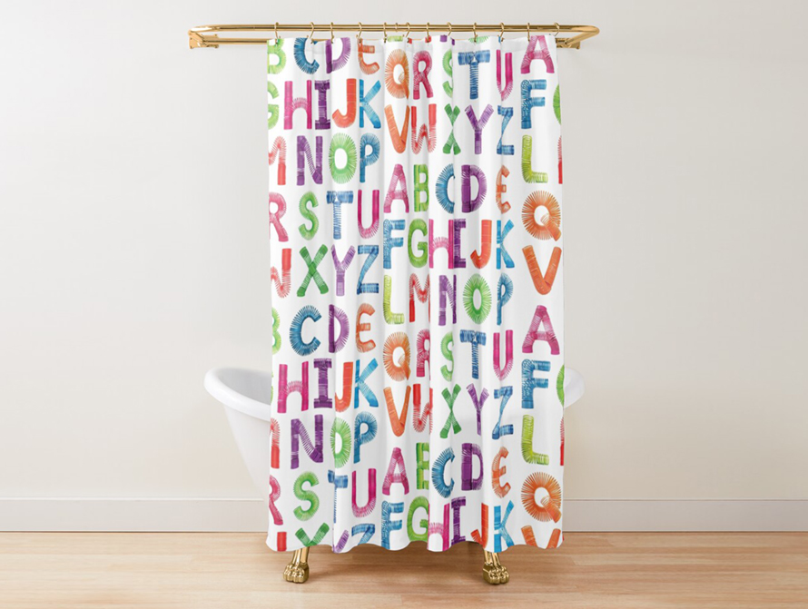 Springy shower decor