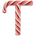 Candy Cane letter T