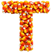 Candy Corn letter T
