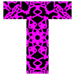 Kaleidoscope type letter T
