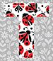 Ladybug type letter T