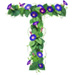 Letter T in Morning Glory type design