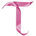 Letter T in Ribbon type design