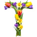 Letter T in Spring Flowers type design