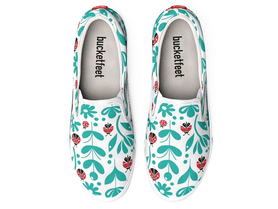 TEAL Ladybug Shoes