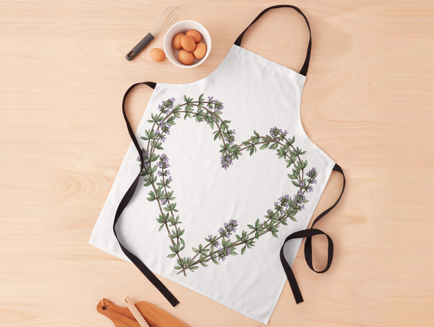 Thyme letter aprons