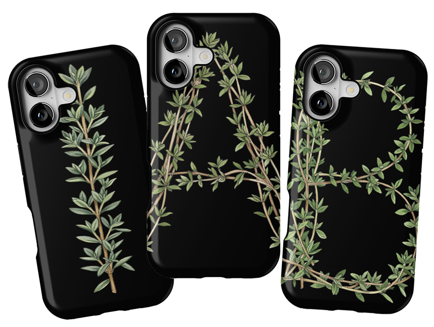 Thyme letter cell phone cases
