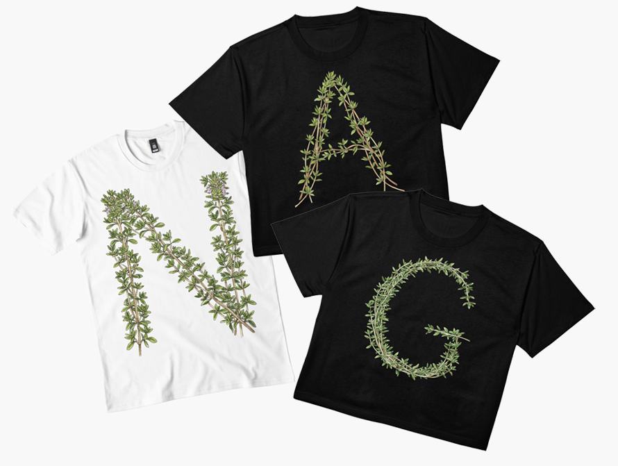Thyme letter t-shirts for all ages