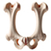 Bones letter U design
