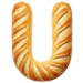 Letter U in Bread type design