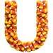 Candy Corn letter U