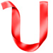 Letter U in Ribbon type design