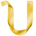 Letter U in Ribbon type design