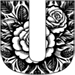 Roses type letter U