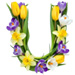 Letter U in Spring Flowers type design