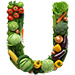Veg type letter U