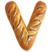Letter V in Bread type design
