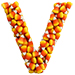 Candy Corn letter V