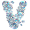 Letter V in Bubbles type design