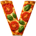 Margerita Pizza type letter V