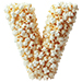 Popcorn type letter V