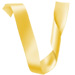 Letter V in Ribbon type design