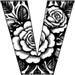 Roses type letter V