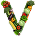 Veg type letter V