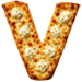 White Pizza type letter V