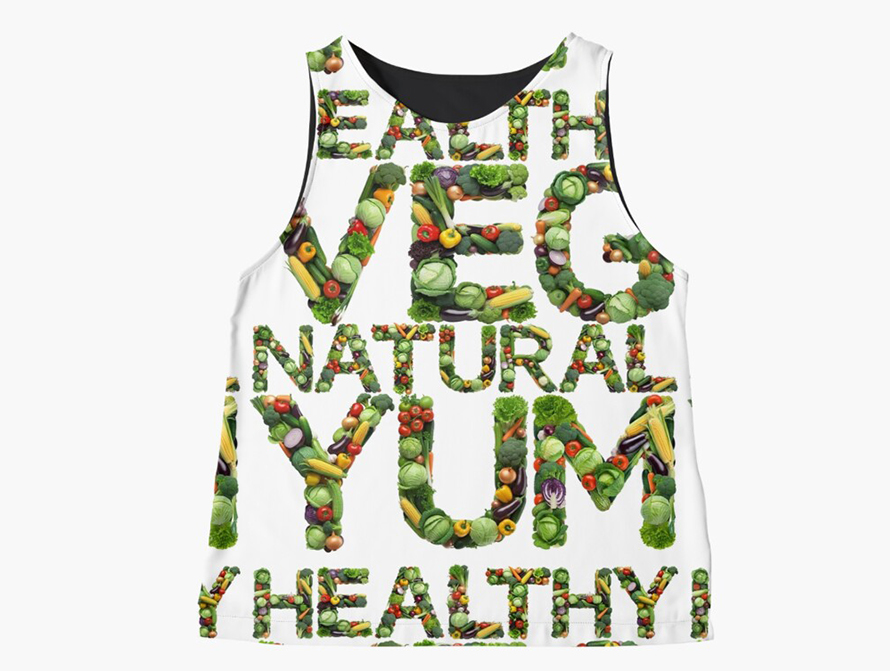 Veg words sleeveless top