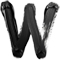 Black Paint type letter W