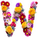 Letter W in Summer Flowers type design