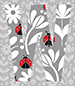 Ladybug type letter W