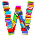 BOOKS letter W design