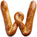 Pretzel type letter W