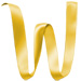 Letter W in Ribbon type design